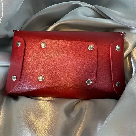 Burgundy Rhinestone Studded Belt Bag Fanny Pack - Picture 10 of 10